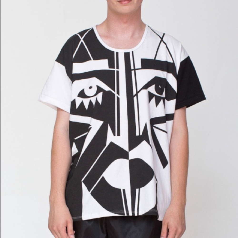 Unisex KESH X American Apparel Face Le New Big Tee